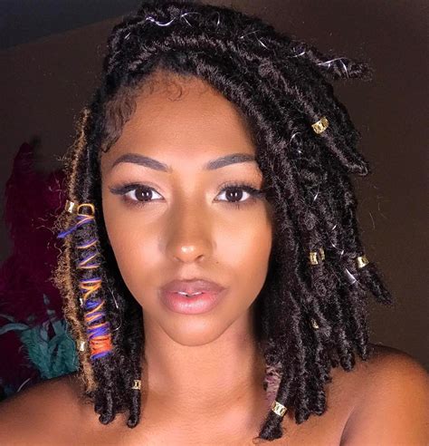 cute hairstyles with fake hair|faux locs styles 2022.